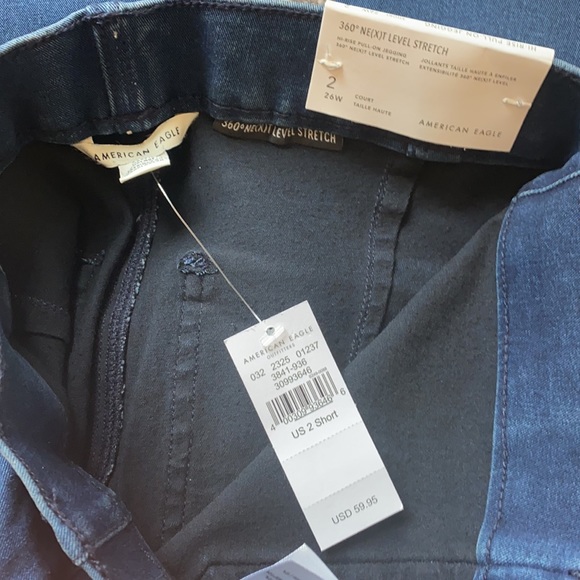 American Eagle Hi-Rise Pull-On Lace Up Jegging / Size 2 Short - Picture 9 of 13